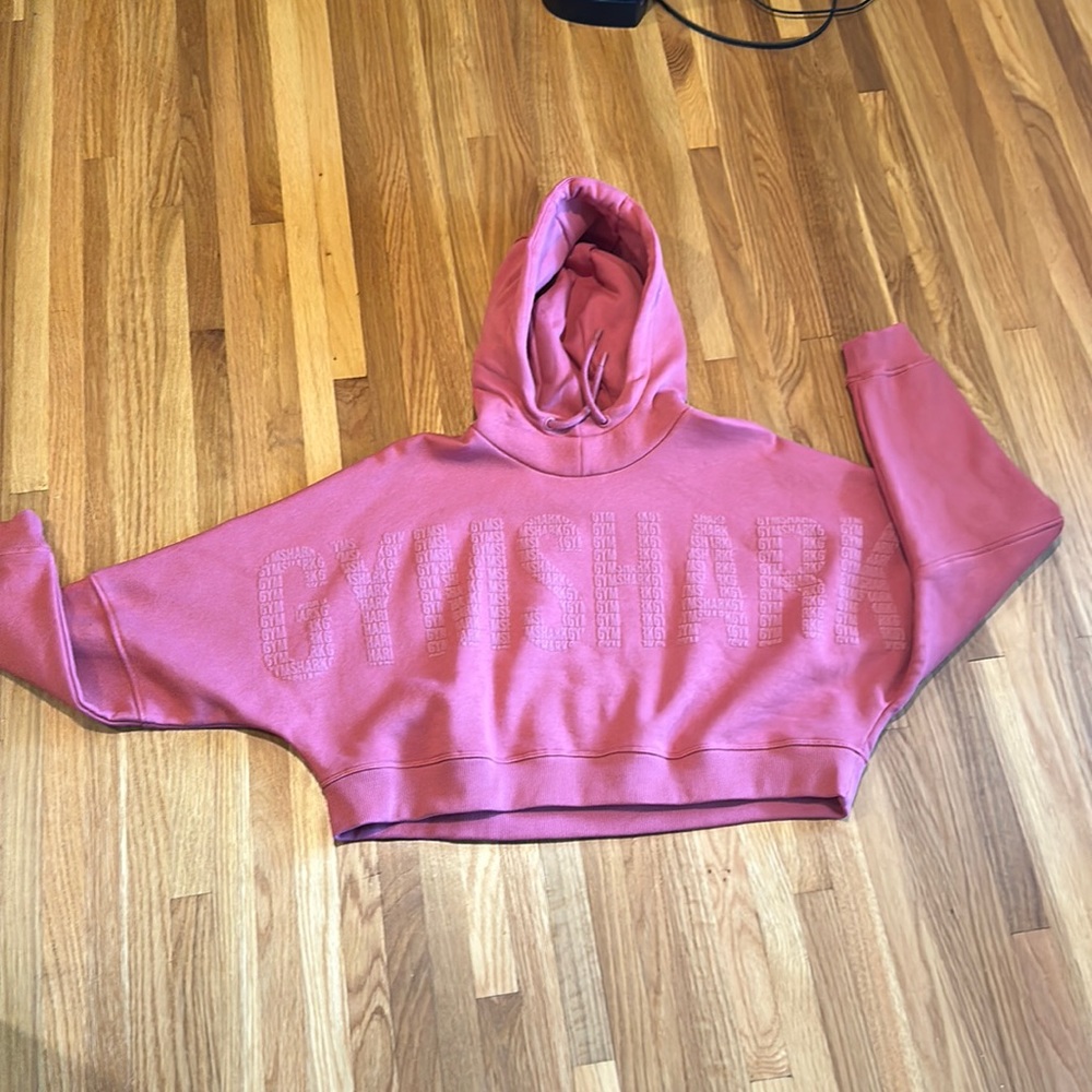 Gym shark cropped hoodie. Size M